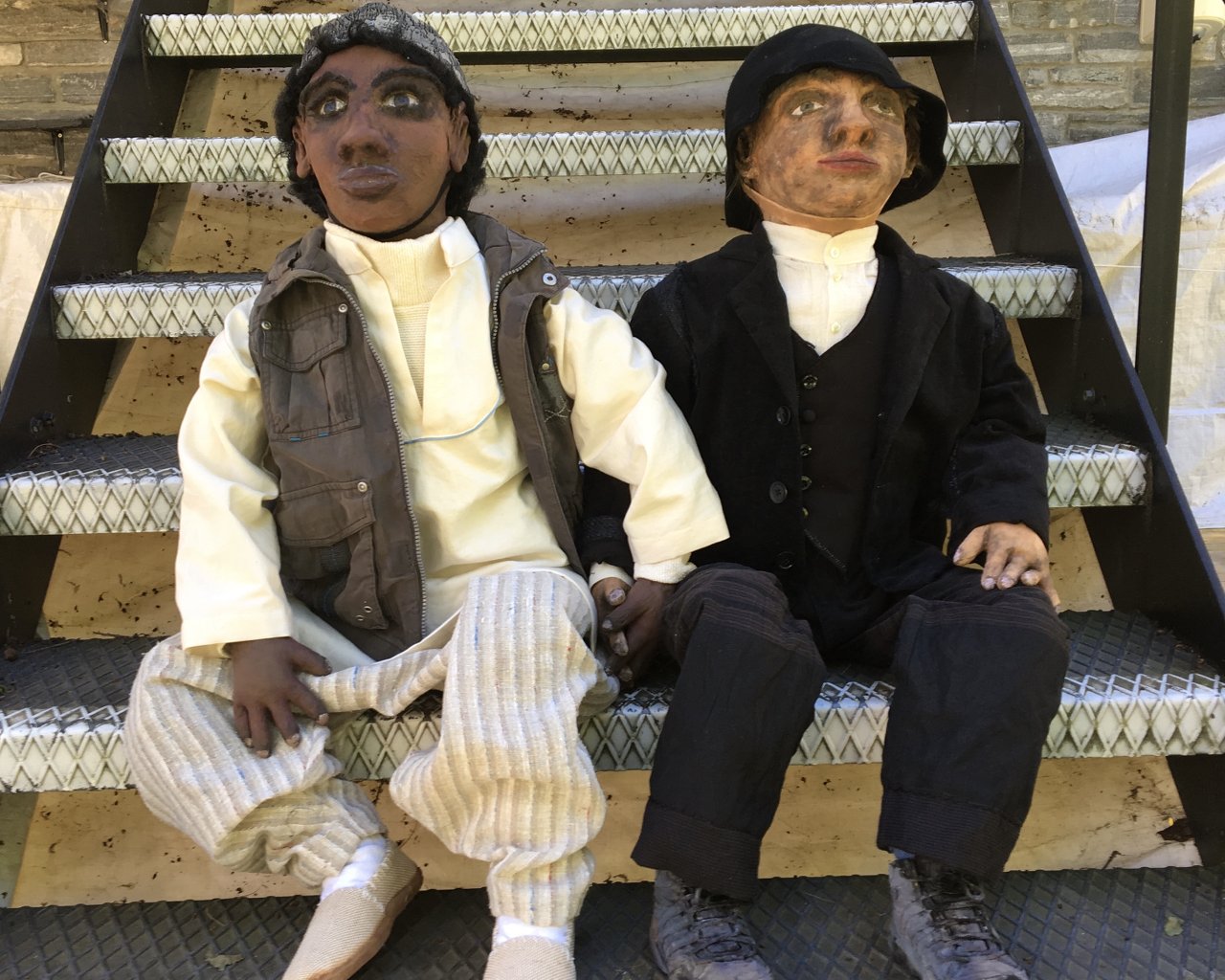 Nasir e Giacomo, marionette in latex e legno, Piccoli passi, Teatro Paravento Locarno 2018