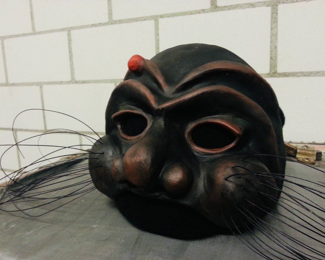 Maschera in Latex per Arlecchino, Theaterwerkstatt Gleis 5, Frauenfeld 2013